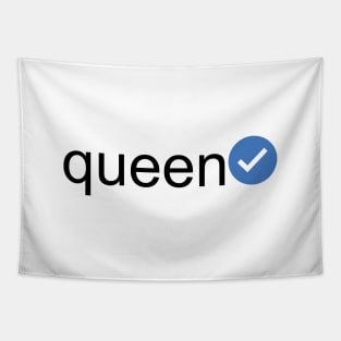 Verified Queen (Black Text) Tapestry