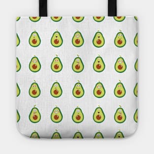 Avocados with cute expression Tote