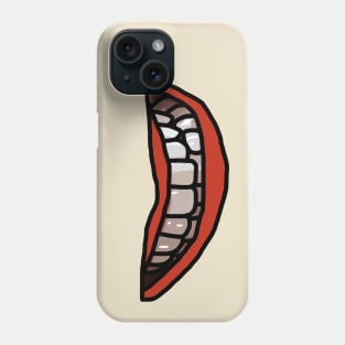 White Teeth Red Lips Mouth Phone Case