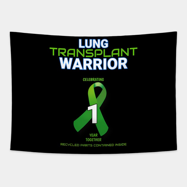 Lung Transplant Anniversary Warrior 1 One Year Tapestry by klei-nhanss