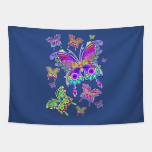 Butterfly Colorful Tattoo Style Tapestry