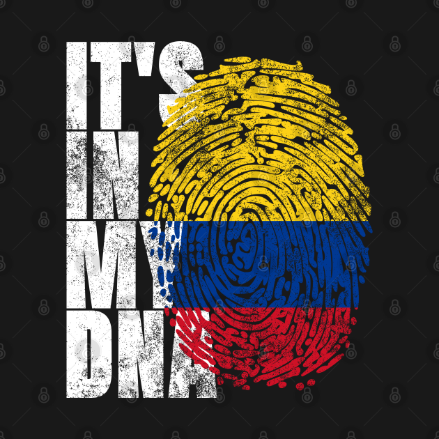 It's In My DNA Colombian Gifts Proud Hispanic Colombia Flag - Colombian Flag - T-Shirt