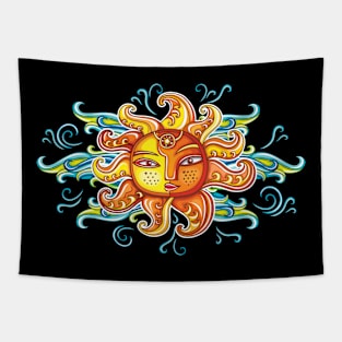 Sun and waves Tapestry