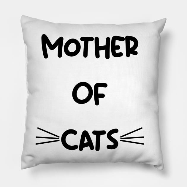 Mother Of Cats Shirt, Funny Cat Shirt, Cat Lovers Shirt, Crazy Cat Lady, Cat Owners Gift, Cat Gift, Cat Mum, Graphic Shirts, Cat Lovers Gift Pillow by Codyaldy