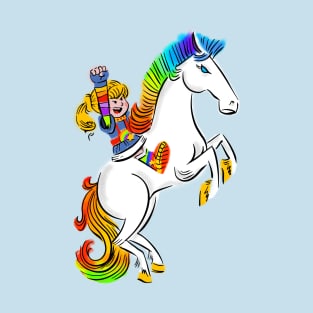 Brite Fight with Little Horse Rainbow T-Shirt