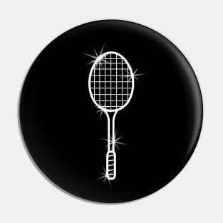 Badminton Racket Silhouette Pin