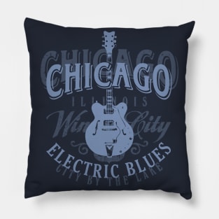 Chicago Electric Blues Pillow