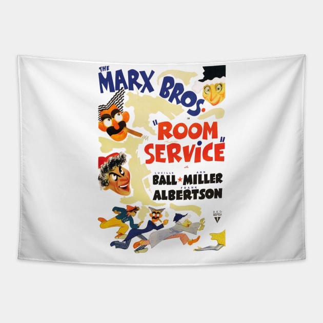 Marx Brothers Bros Groucho Room Service Tapestry by parashop