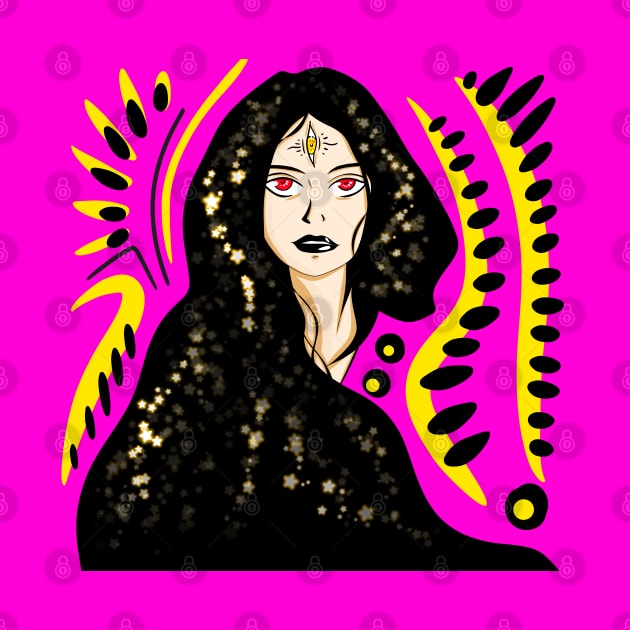 third eye cosmic woman foresight ecopop by jorge_lebeau