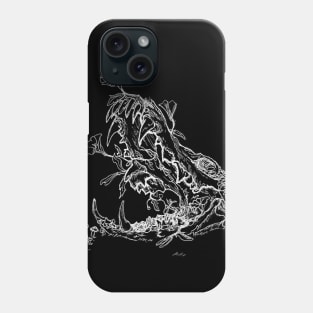 Coyote Skull_White Lines Phone Case