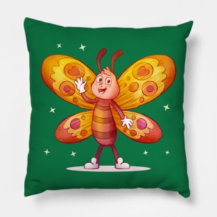 Hand Drawn Cartoon Butterfly Pillow