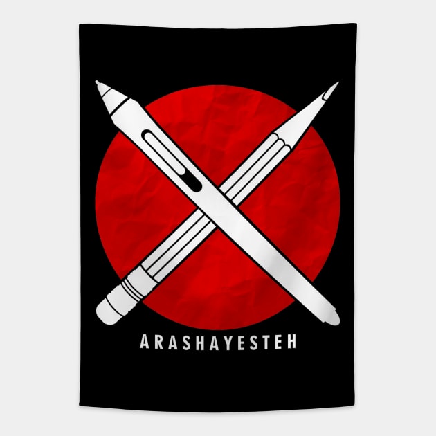 Arashayesteh white Tapestry by Arash Shayesteh