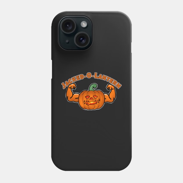 Jack-o'-lantern Halloween Bodybuilder Phone Case by SusanaDesigns