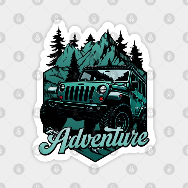 Jeep Magnet by Gvsarts