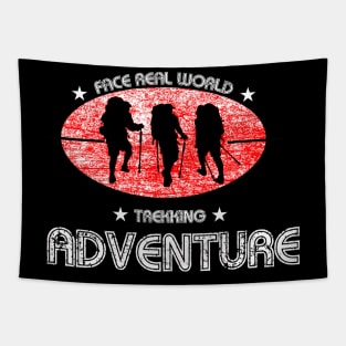 Trekking and Hiking Adventure funny world Tapestry