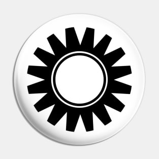 Circle Round Noir Pin