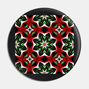Red and Green Christmas Pattern Number 22 Pin