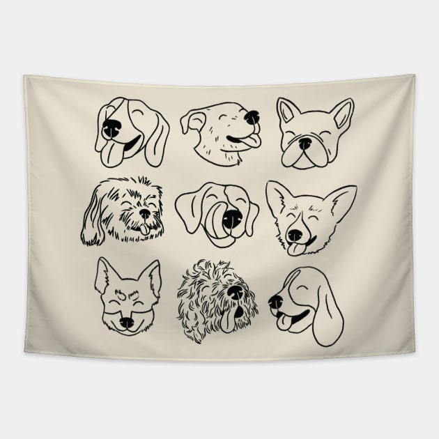 Dog Lover Tapestry by Megan Roy