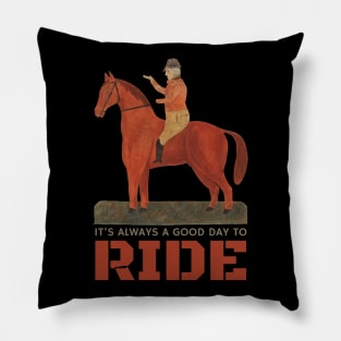 Vintage Horse racing Pillow