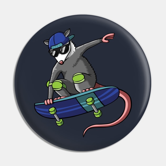 Ozzie the Awesome Possum Pin by AwesomePossumClothing