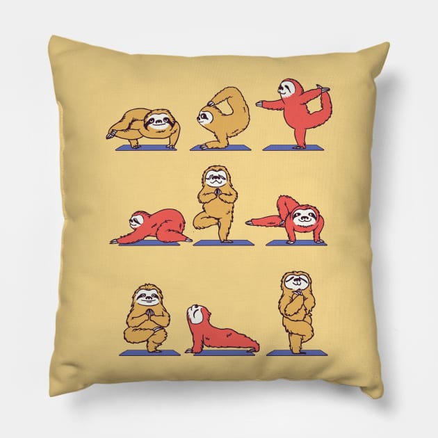 Sloth Yoga Pillow by huebucket