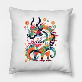 Majestic Dragon Pattern Design Pillow