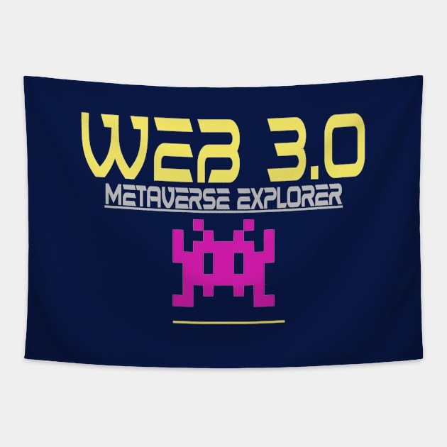 Web 3 Gaming Sci Fi Explorer Tapestry by PlanetMonkey