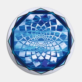 Blue mandala Pin