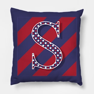 Old Glory Letter S Pillow