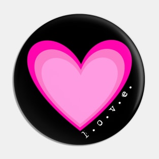 Love Pink Hearts Pin