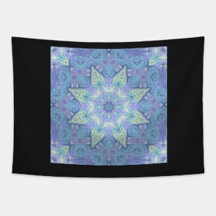 Faded Fractal Mandala Pattern Tapestry