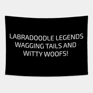 Labradoodle Legends Wagging Tails Tapestry