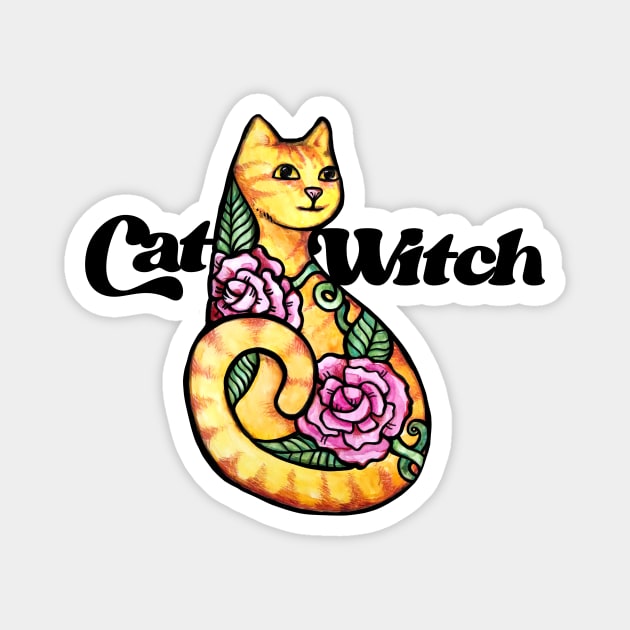 Cat Witch Magnet by bubbsnugg