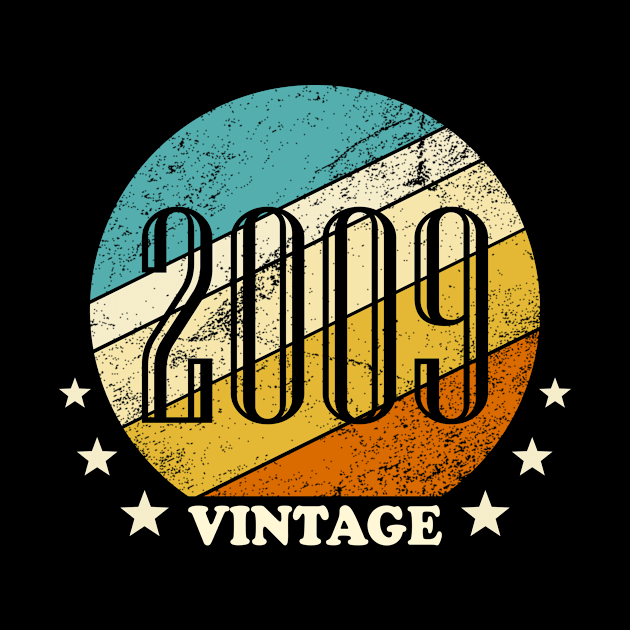 Vintage retro born in 2009 birth year gift by Inyourdesigns