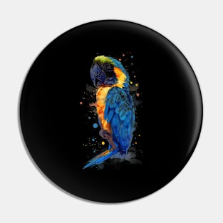 Tropical Parrot Pin