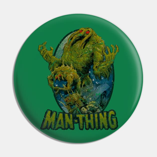 The Man Thing 1974 Vintage Pin by RASRAP