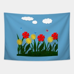 Naive nature scene Tapestry