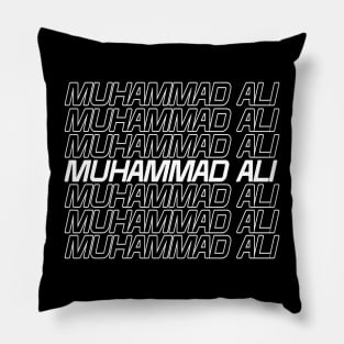 White Ali text Pillow