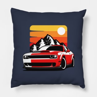 Red Demon Mountains Pillow