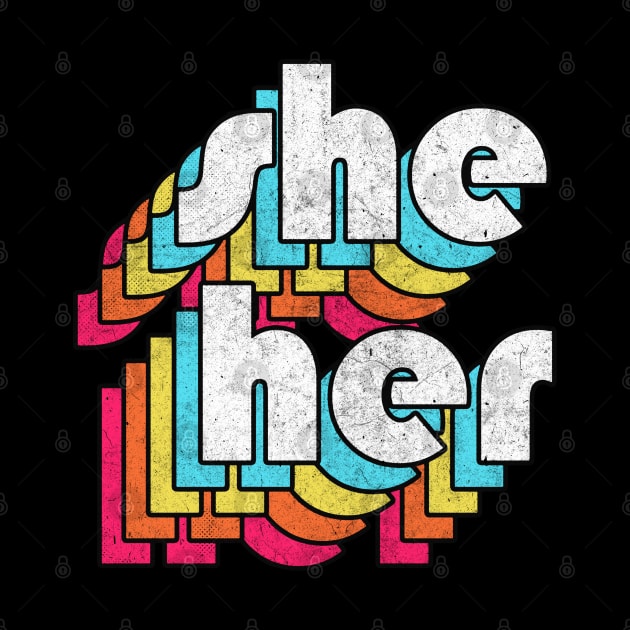 She/Her Pronouns --- Retro Style Design by DankFutura