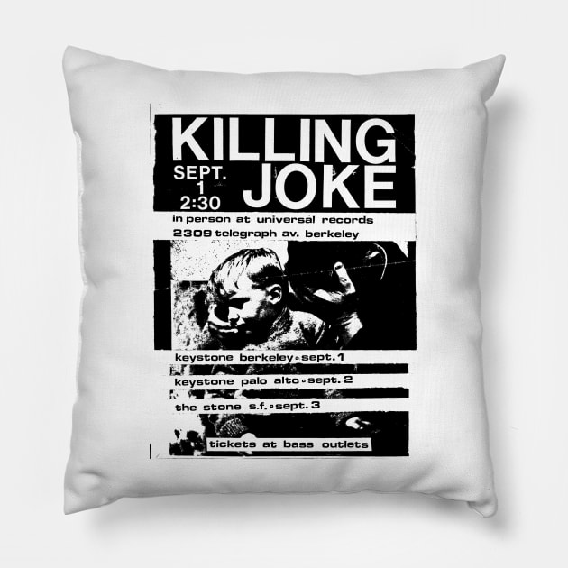 Killing Joke Industrial Flyer Pillow by Punk Flyer Archive