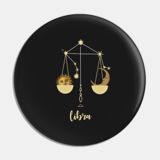 Libra zodiac Pin