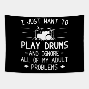 March to the Beat of Laughter! Funny Drum Tee & Hoodie Tapestry