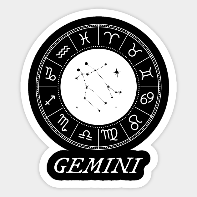 Gemini Zodiac Sign Design With Constellation Gemini Astrology Sign Sticker Teepublic Uk Get accurate love and career forecasts for gemini today and find out what the stars predict for your. teepublic