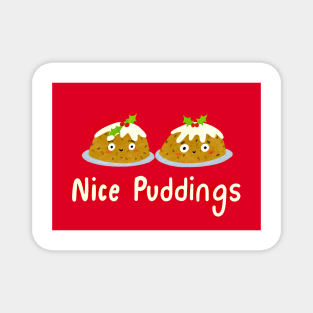 Nice puddings, cute Christmas pudding illustration. Magnet