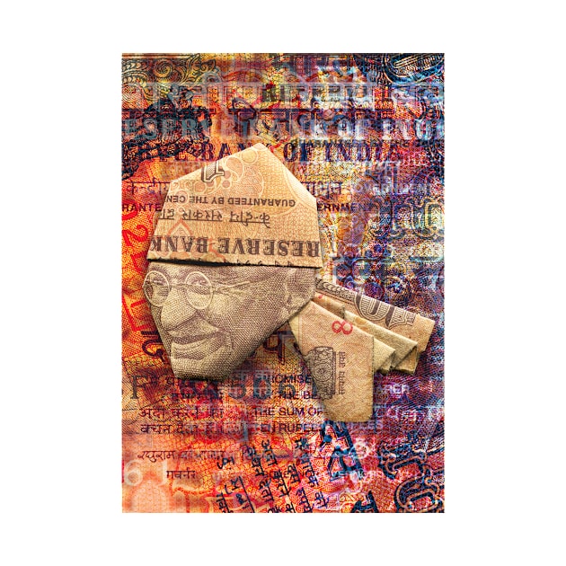 Gandhi / Money Origami by yosuke