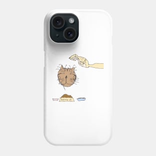 Petting Hungry Cat Phone Case