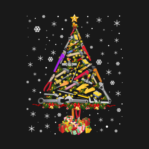 Discover Plumber Funny Christmas Tree T-Shirt