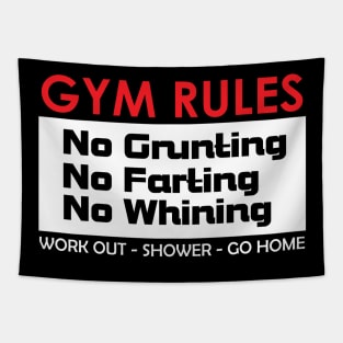 Gym Rules Tapestry