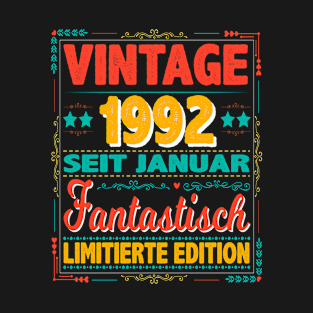 Januar 1992 Vintage Fantastisch 32 Jahren Mann Frau Geburtstag T-Shirt